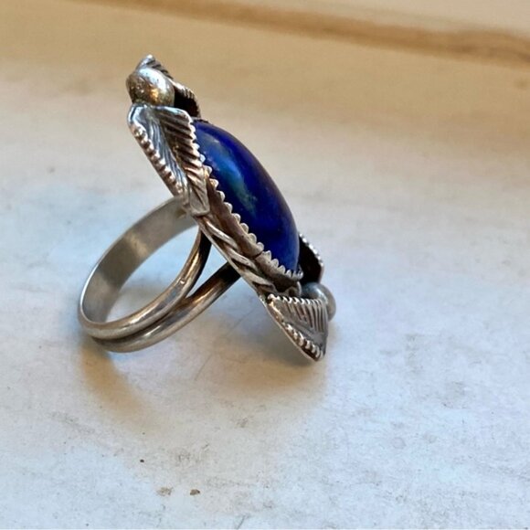 sterling lapis ring - Picture 13 of 15
